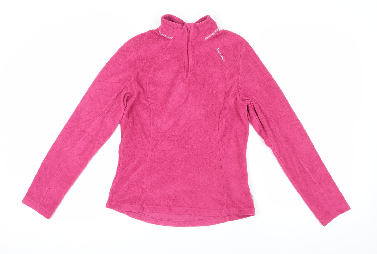 Quechua Women's Pink Fleece Henley Sweatshirt Size S