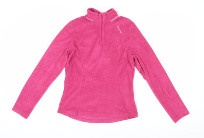 Quechua Women's Pink Fleece Henley Sweatshirt Size S