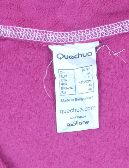Quechua Women's Pink Fleece Henley Sweatshirt Size S