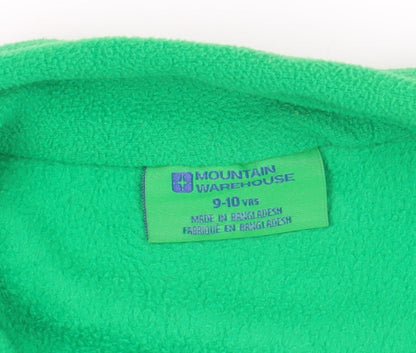 Mountain Warehouse Girls Green Fleece 1/4 Zip Sweatshirt 9-10Y