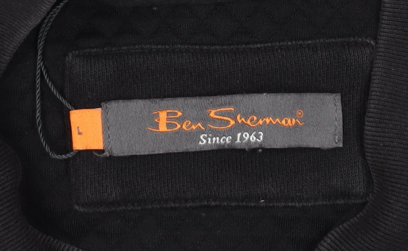 Mens UK Size L Ben Sherman Black Full Zip Sweatshirt