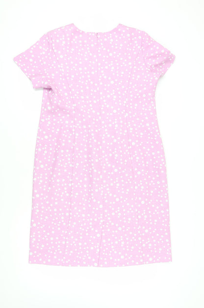 Eastex Women's Pink Polka Dot Sheath Dress Size 16