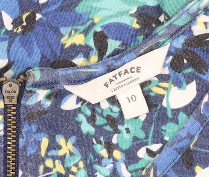 FatFace Women's Blue Floral Shift Dress Size 10