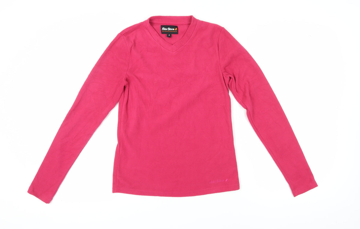 Peter Storm Women's Pink Fleece V-Neck Pullover