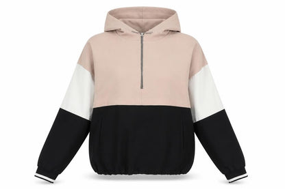 Zara Women Beige Black Pullover Hoodie 2XS Relaxed
