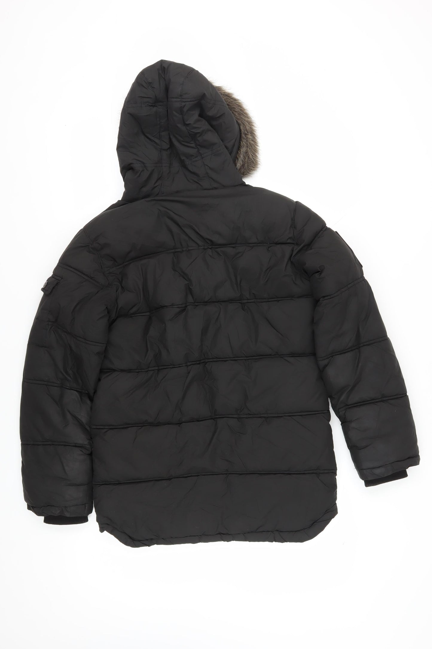 Sonneti Boys Black Long Puffer Jacket, 12-13 Years