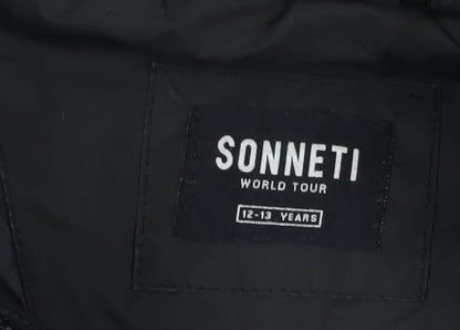 Sonneti Boys Black Long Puffer Jacket, 12-13 Years