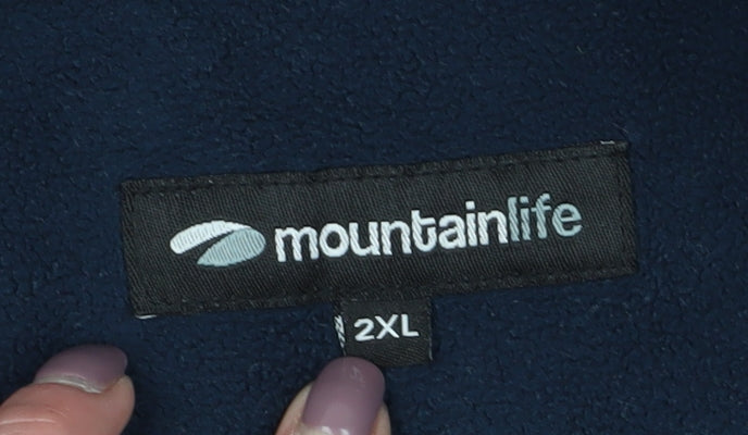 Mens UK Size 2XL Mountain Life Blue Pullover Sweatshirt
