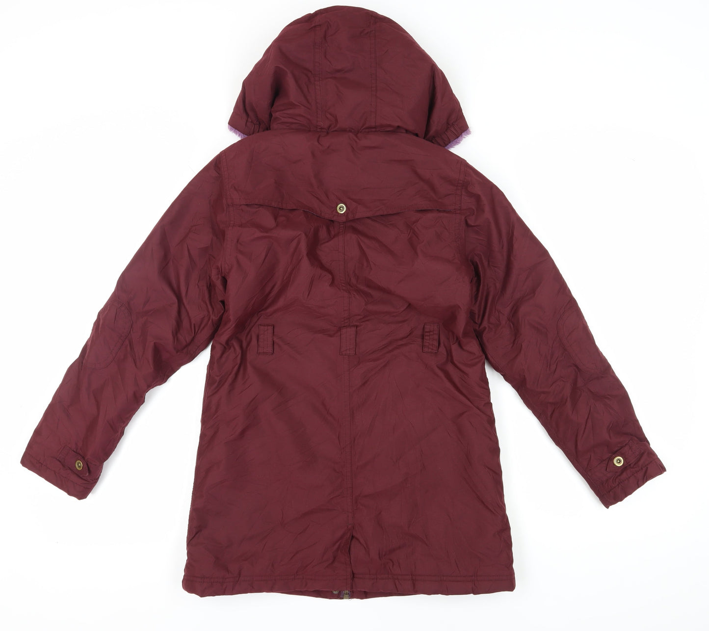 Peter Storm Girls Red Parka Coat 11-12 Years Hooded Winter