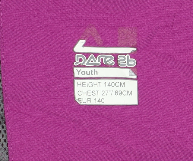 Dare 2b Girls Purple Ski Jacket, Size 10, Waterproof & Hooded