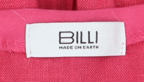 Billi Pink Linen Sleeveless Dress, Size 12, Women's Casual