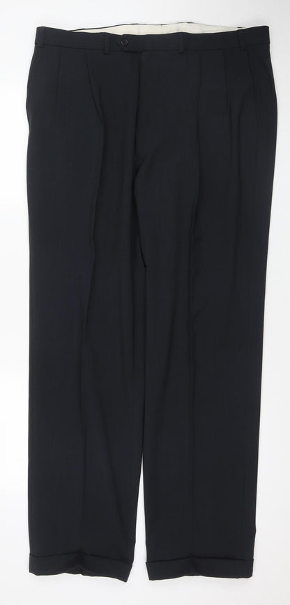 Marks and Spencer Men Blue Dress Pants 40 Regular