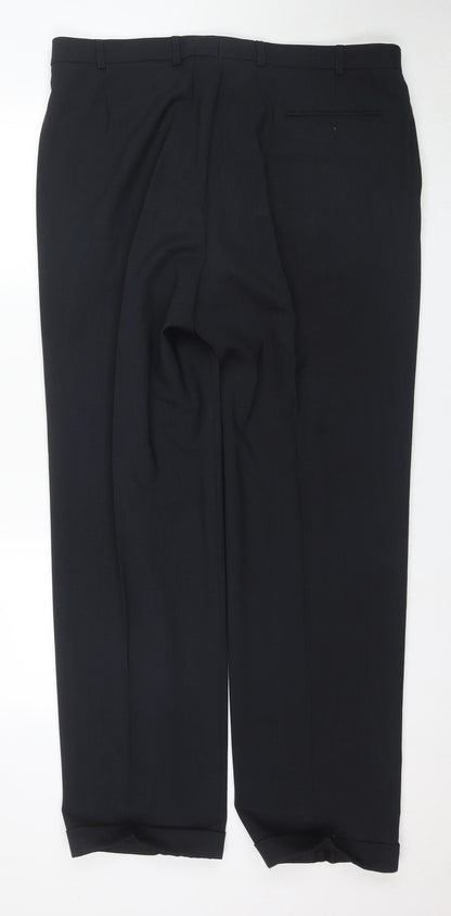 Marks and Spencer Men Blue Dress Pants 40 Regular