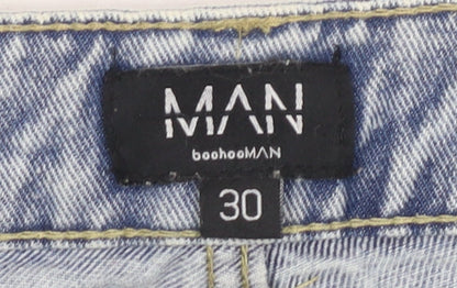 Mens UK Size 30 boohooMAN Regular Fit  Blue Jeans