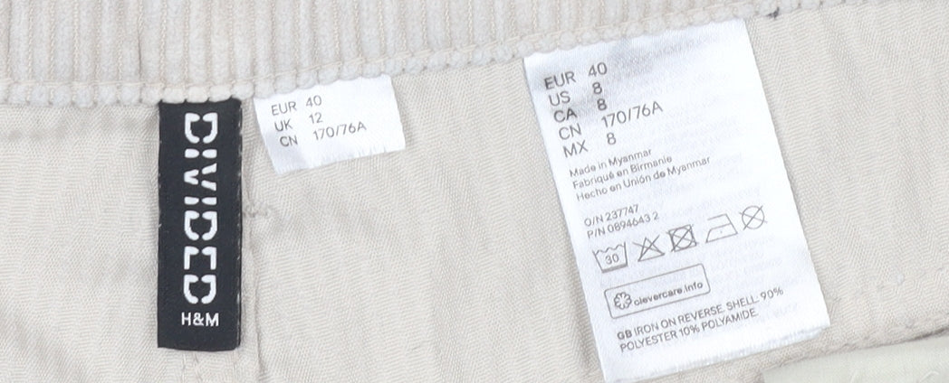 H&M Unisex Beige Jogger Trousers Size 8