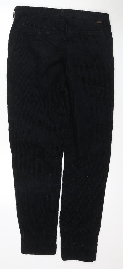 Lee Men's Black Corduroy Tapered Chino Trousers 31