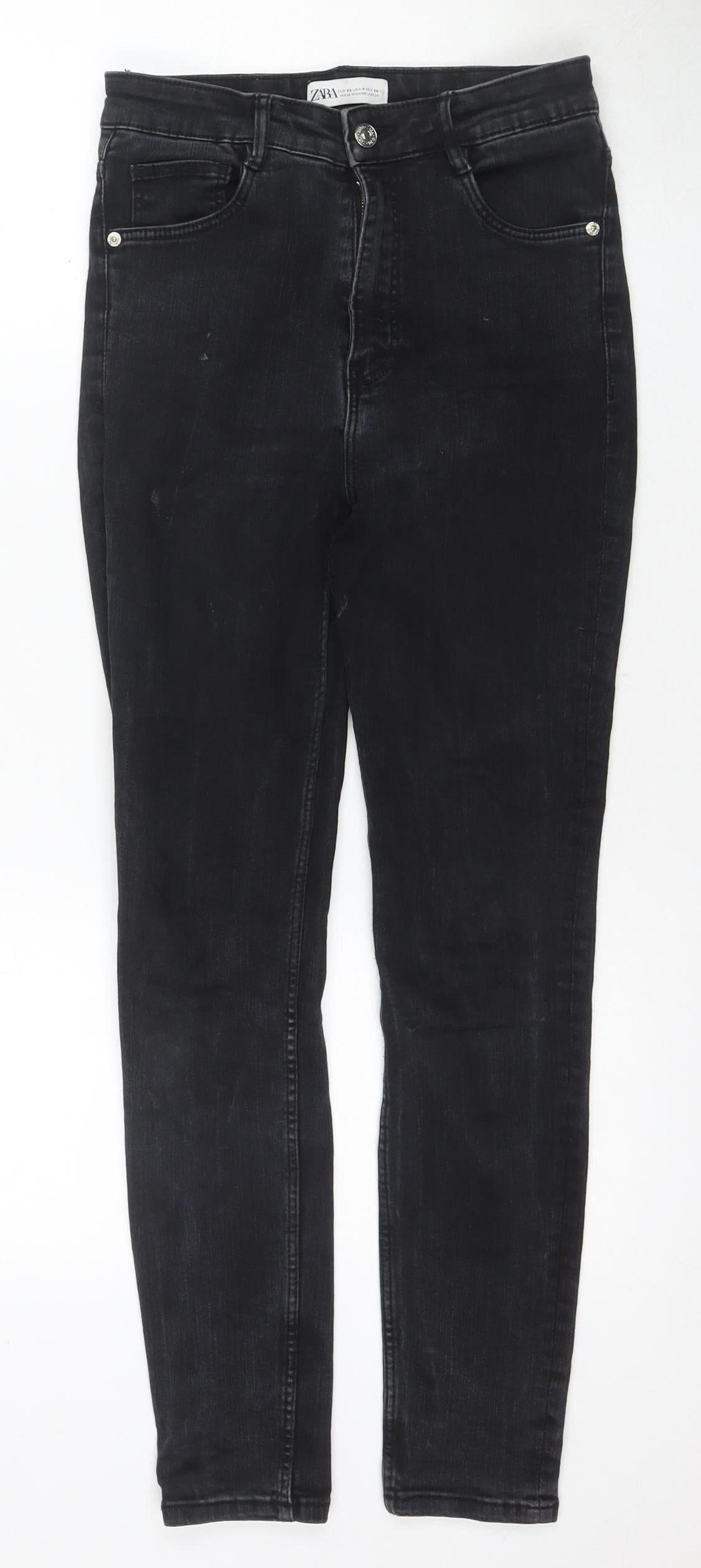 Zara Women's Black Skinny Jeans Size 8