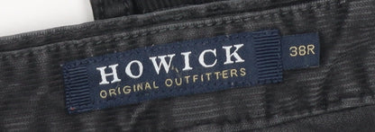 Howick Men's Black Straight Jeans 38R Regular Fit