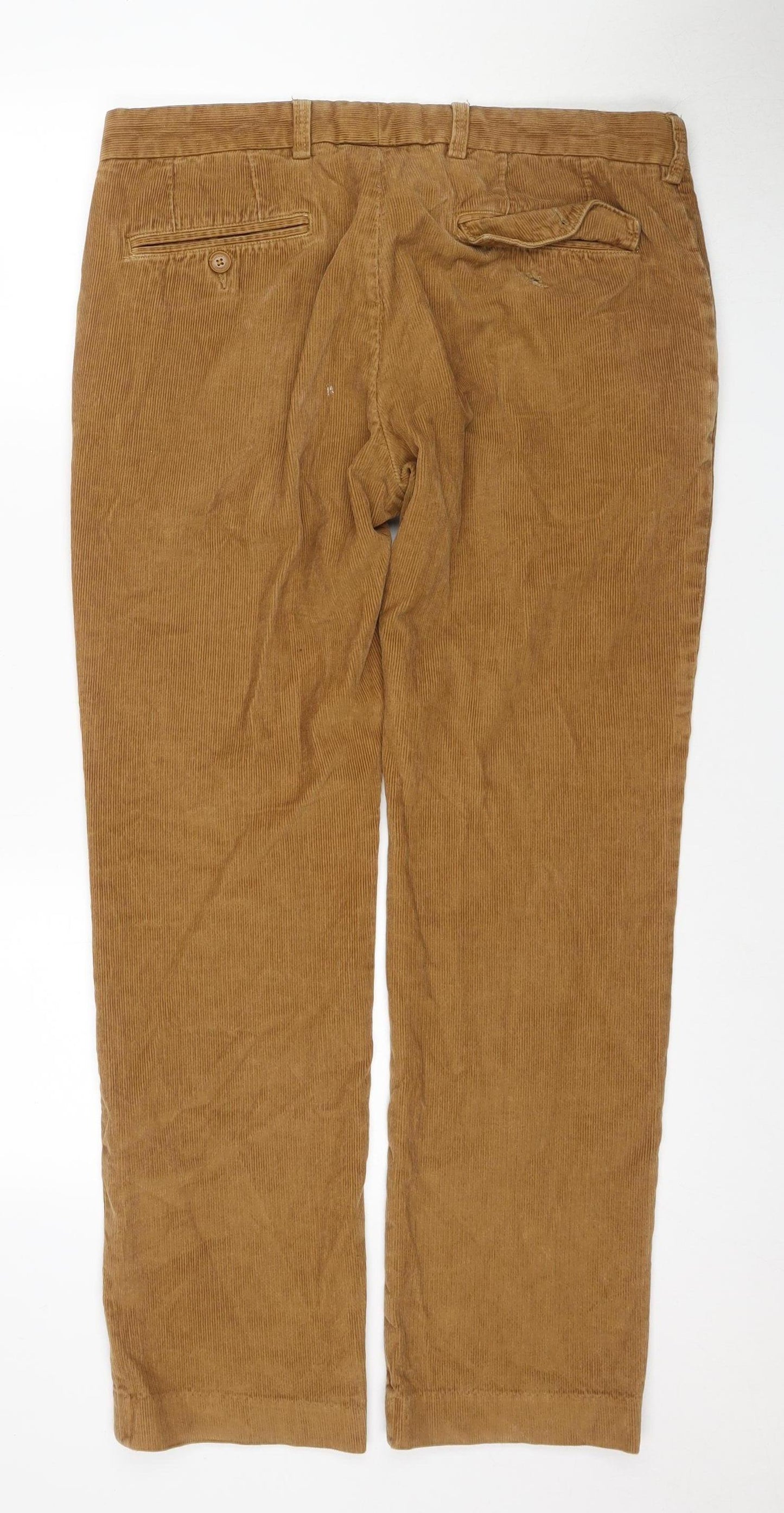 Unisex Adultss UK Size 34 French Connection Regular Fit Casual Brown Trousers