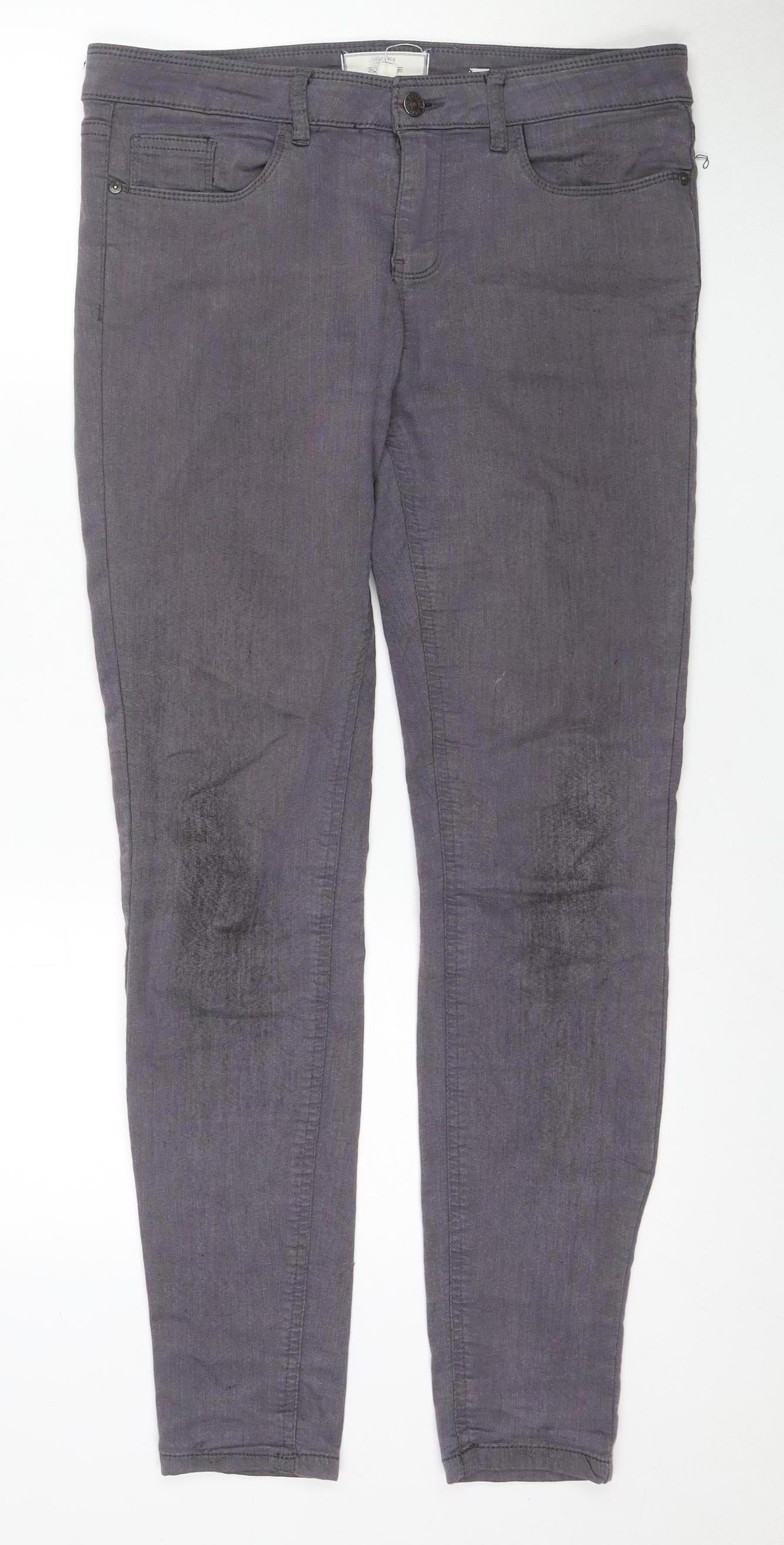 Fat Face Women's Grey Jeans Size 12 Regular Fit