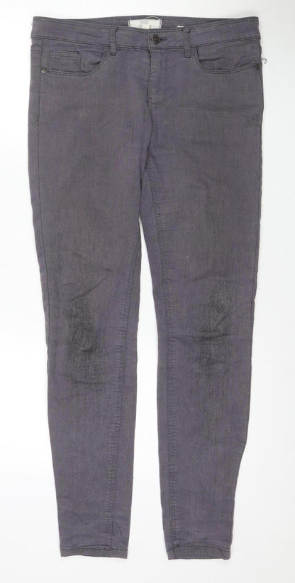 Fat Face Women's Grey Jeans Size 12 Regular Fit