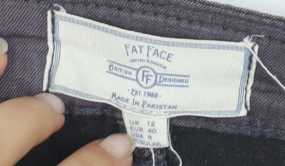 Fat Face Women's Grey Jeans Size 12 Regular Fit