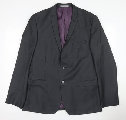 Mens UK Size 44 Red Herring Regular Grey Suit 2 Piece