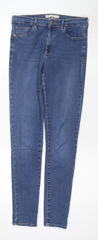 Topshop Women's Blue Skinny Jeans Size L