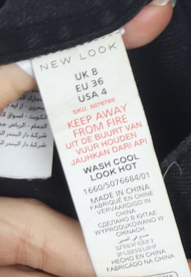 New Look Black Women's Denim Jacket Size 8