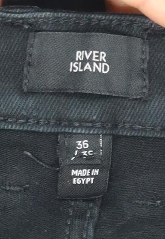 Mens UK Size 36 River Island Regular Fit Skinny Black Jeans