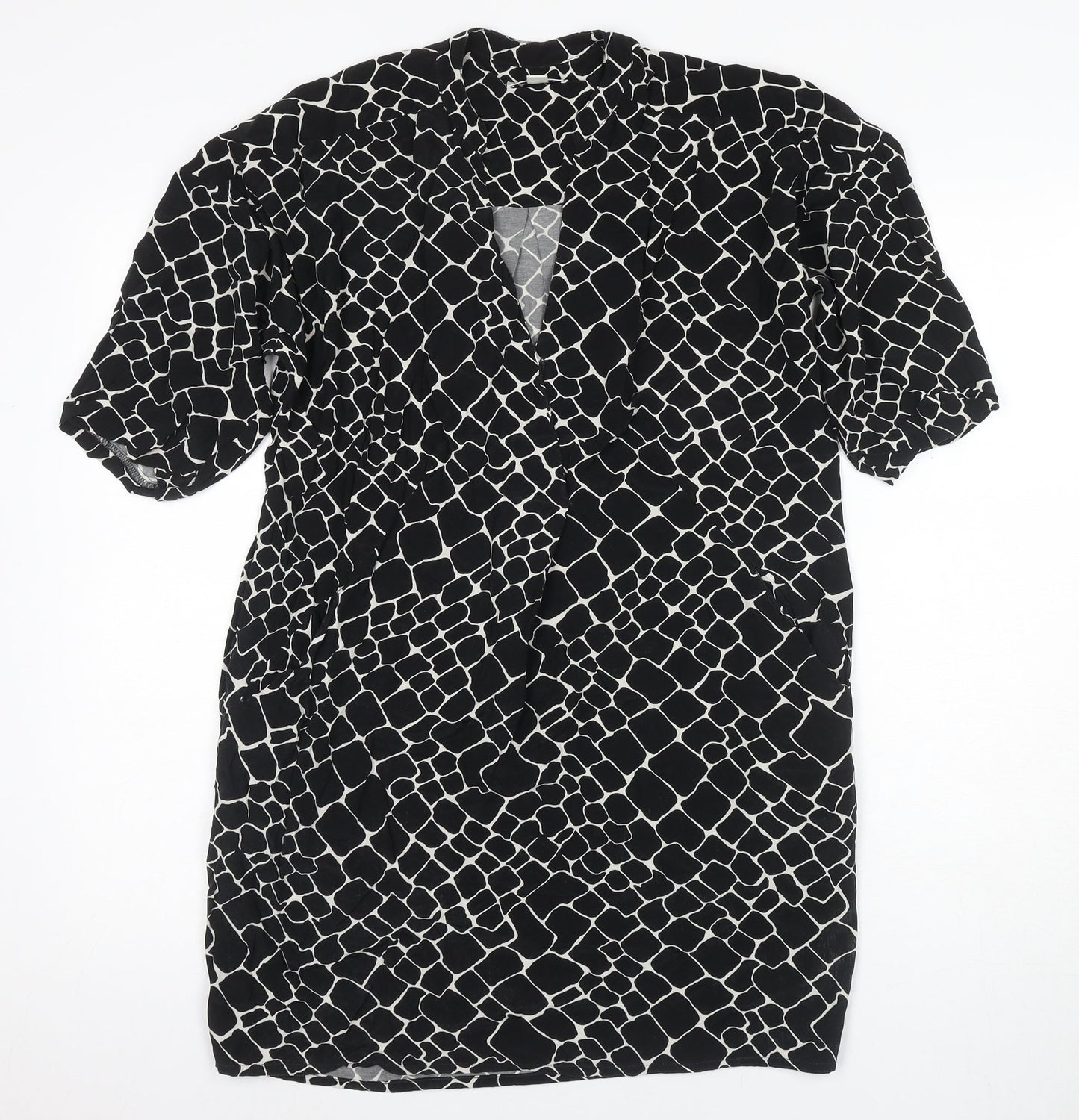 Whistles Women's Black XS Geometric Knit Dress