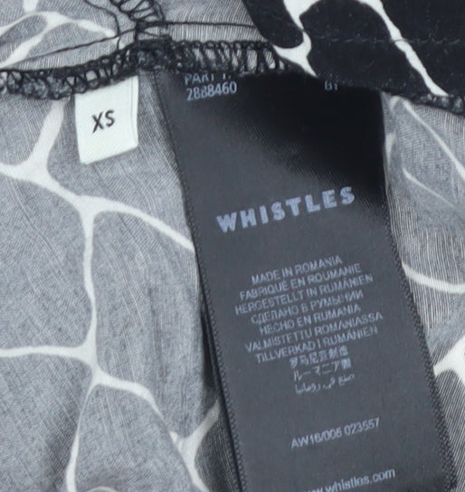 Whistles Women's Black XS Geometric Knit Dress
