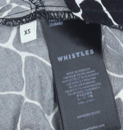 Whistles Women's Black XS Geometric Knit Dress