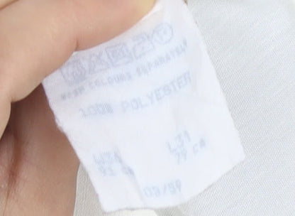 Ralph Men's Grey Trousers, L Size, Flat Front, Casual