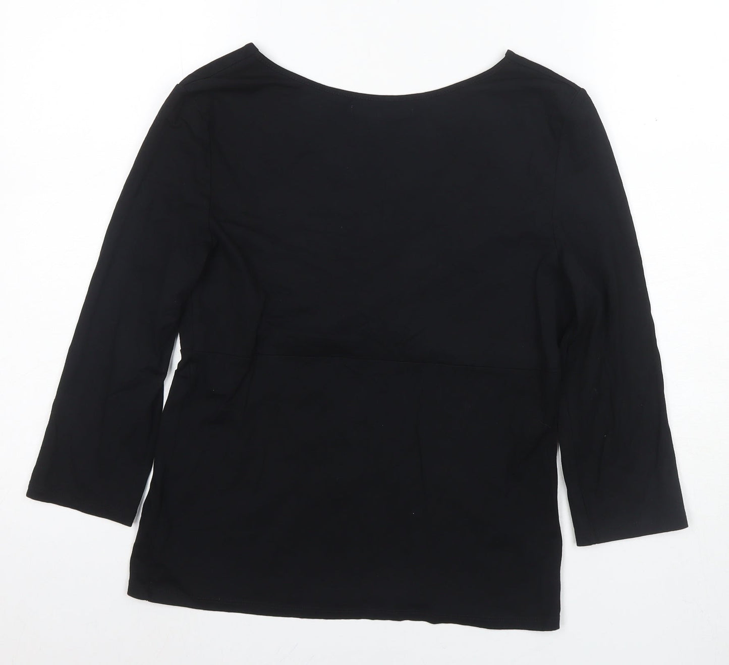 LK Bennett Women's Black Medium Wrap Blouse