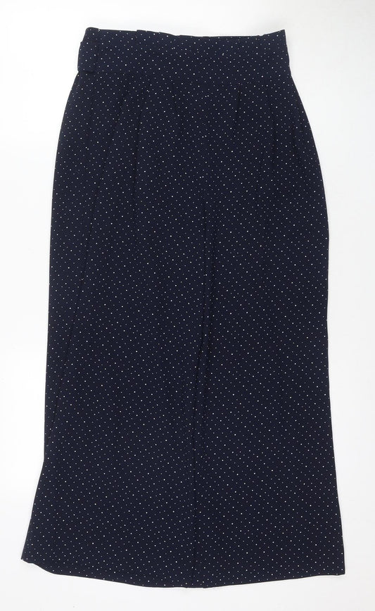 Whistles Women's Blue Polka Dot Cropped Trousers