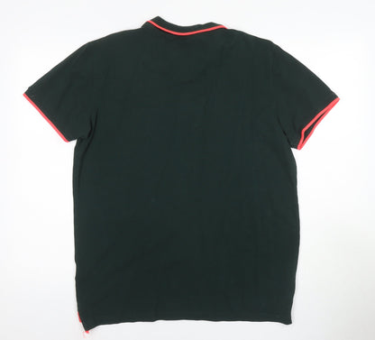 Outfitters Men's Green Polo Shirt, Size L, Casual Style