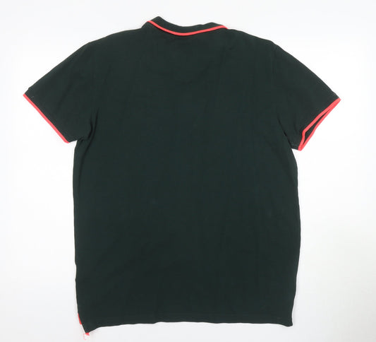 Outfitters Men's Green Polo Shirt, Size L, Casual Style