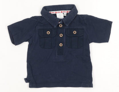 Jasper Conran Unisex Baby Blue Polo Shirt, 3-6 Months, Cotton