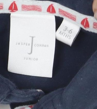Jasper Conran Unisex Baby Blue Polo Shirt, 3-6 Months, Cotton