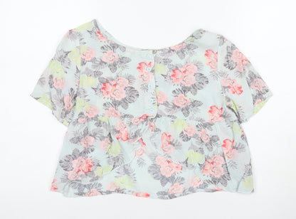 SoulCal&Co Women's Floral Cropped Blouse