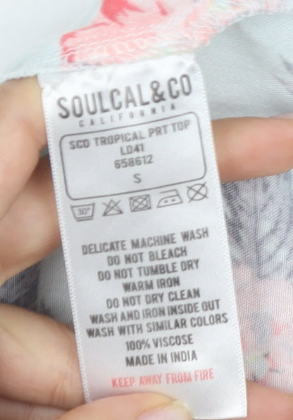 SoulCal&Co Women's Floral Cropped Blouse