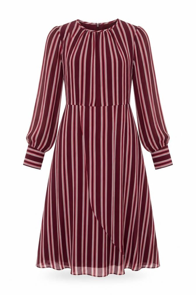 Boden Women's Red A-Line Midi Dress Size 8