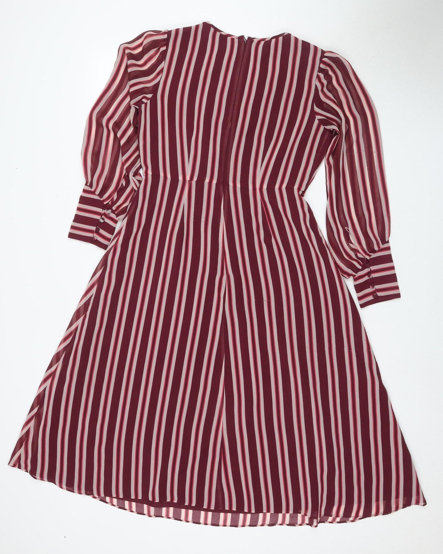 Boden Women's Red A-Line Midi Dress Size 8