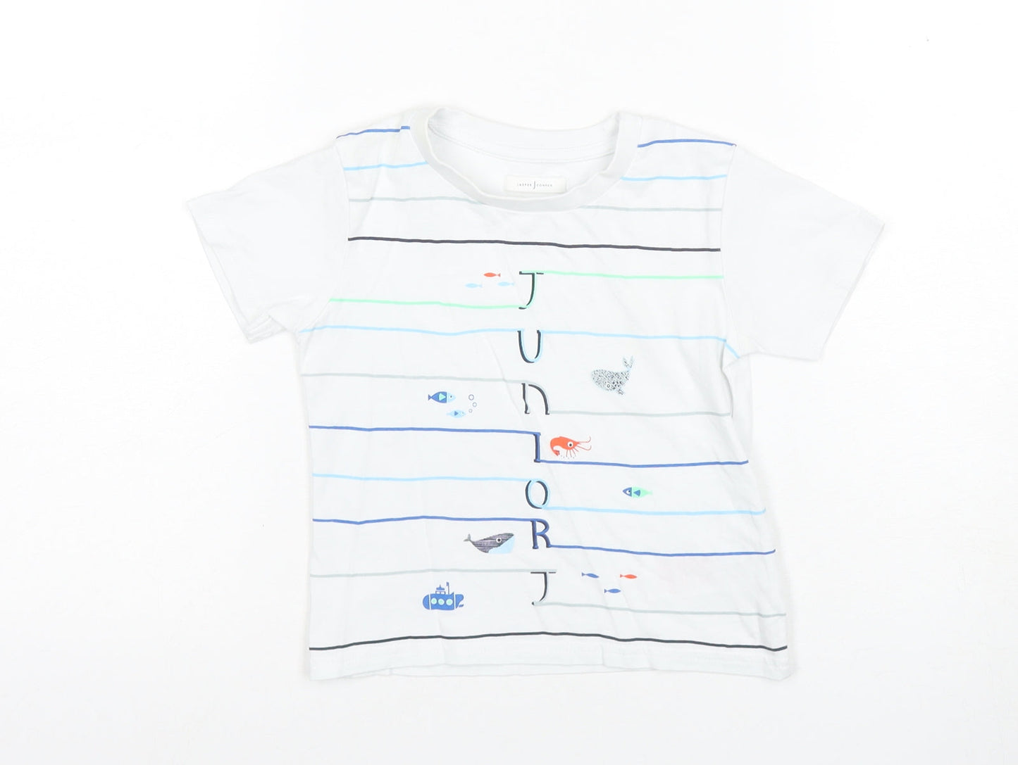 Jasper Conran Unisex Baby T-Shirt, Sea Life White, 18-24 Months