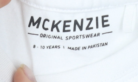 McKenzie Boys White T-Shirt 8-10 Years Casual Cotton