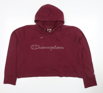Champion Women's Red Pullover Hoodie XL - Logo, Comfortable