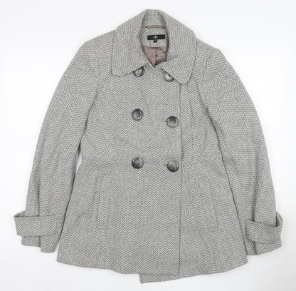 Womens UK Size 12 Jasper Conran Grey Pea Coat