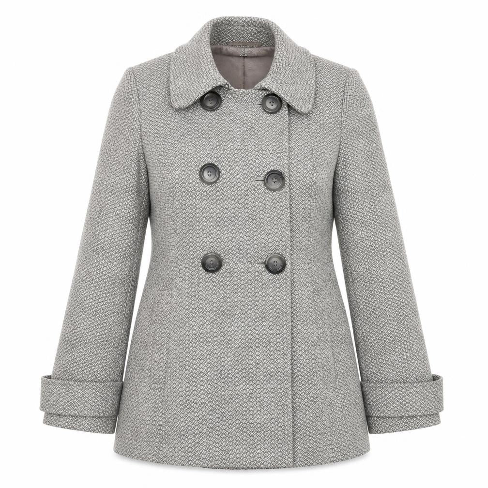 Womens UK Size 12 Jasper Conran Grey Pea Coat