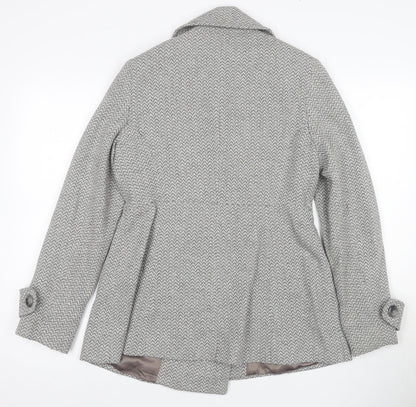 Womens UK Size 12 Jasper Conran Grey Pea Coat